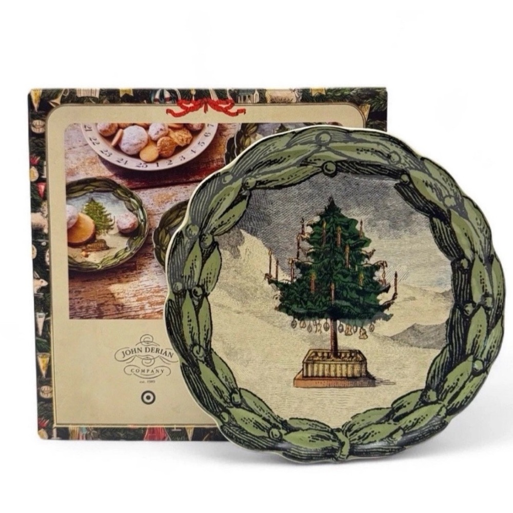 Stoneware 4pk Christmas Tree Appetizer Plates - John Derian for Target 2025